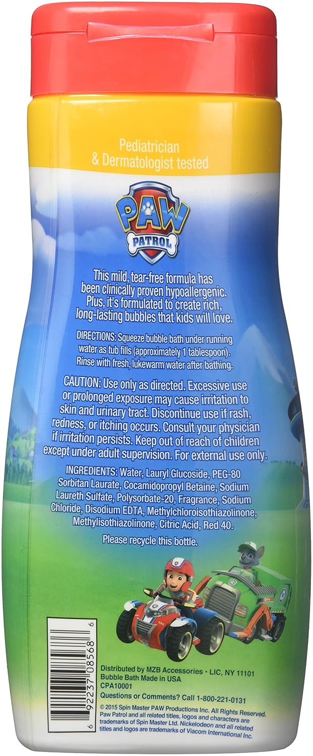 Paw Patrol Bubble Bath 24 Ounce Raspberry Rescue (709ml) (2 Pack) : Beauty & Personal Care
