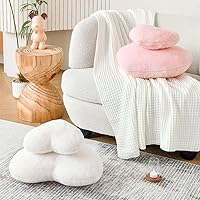 Vista 5 de Almohadas con corazón rosa, linda almohada decorativa con forma de corazón, almohadas con forma de corazón para tirar para la cama, almohada