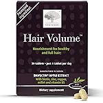New Nordic Hair Volume Tablets, 3000 mcg Biotin & Biopectin Apple Extract, Hair Vitamins to Support Natural Hair Growth, 30 Count (Pack of 1)