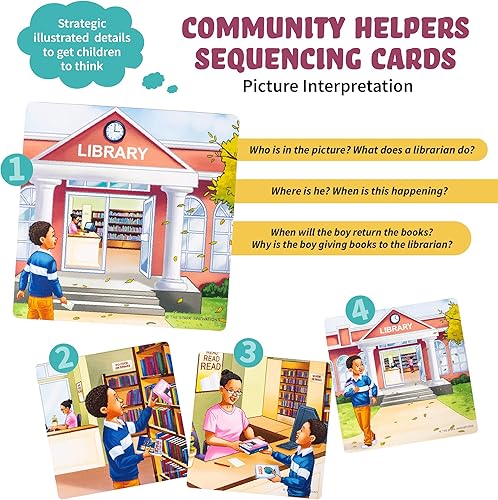 Miniatura 10 de Tarjetas de secuenciación para narración de historias y juego de terapia del habla, materiales de educación especial, resolución de problemas,
