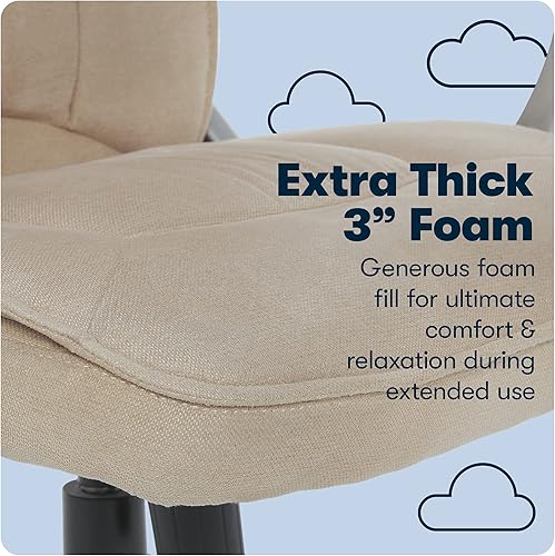 Miniatura 106 de Serta® Hannah Silla ejecutiva para oficina en casa, ergonómica de respaldo medio con soporte lumbar, cojín de asiento firme, almohadas corporales
