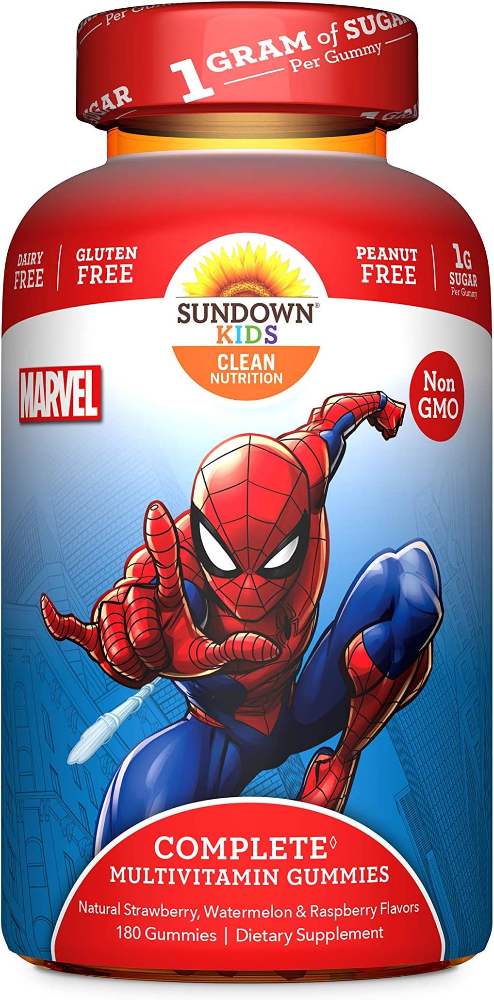 Sundown Kids Marvel Spiderman Complete Multivitamin, 180 Gummies