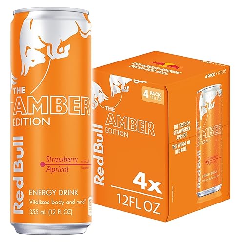 Vista 111 de Red Bull Yellow Edition - Bebida energética tropical, con 80 mg de cafeína más taurina y vitaminas B, 8.4 onzas líquidas, paquete de 24 latas