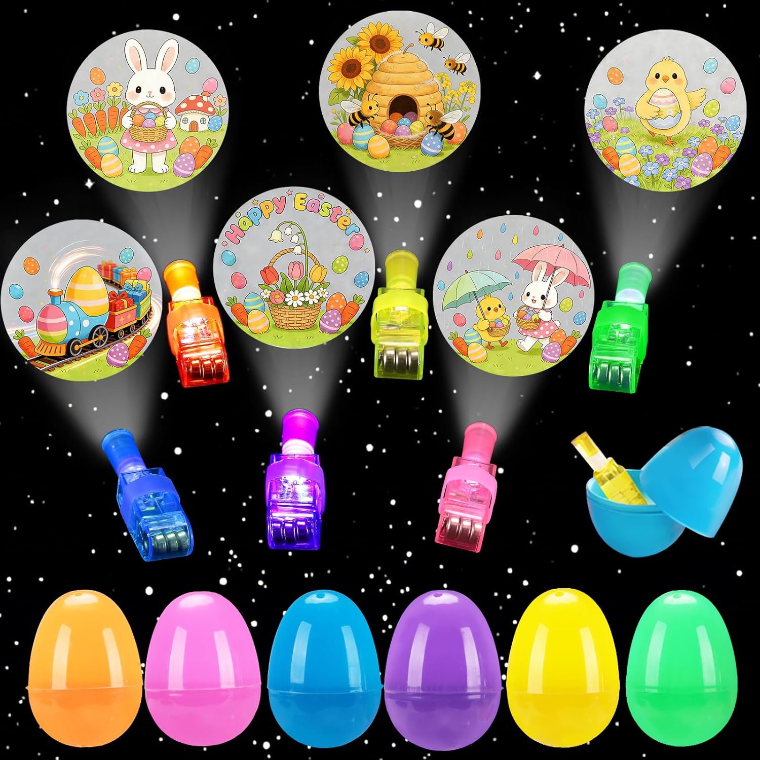 Budbof 24 Pack Easter Eggs Fillers