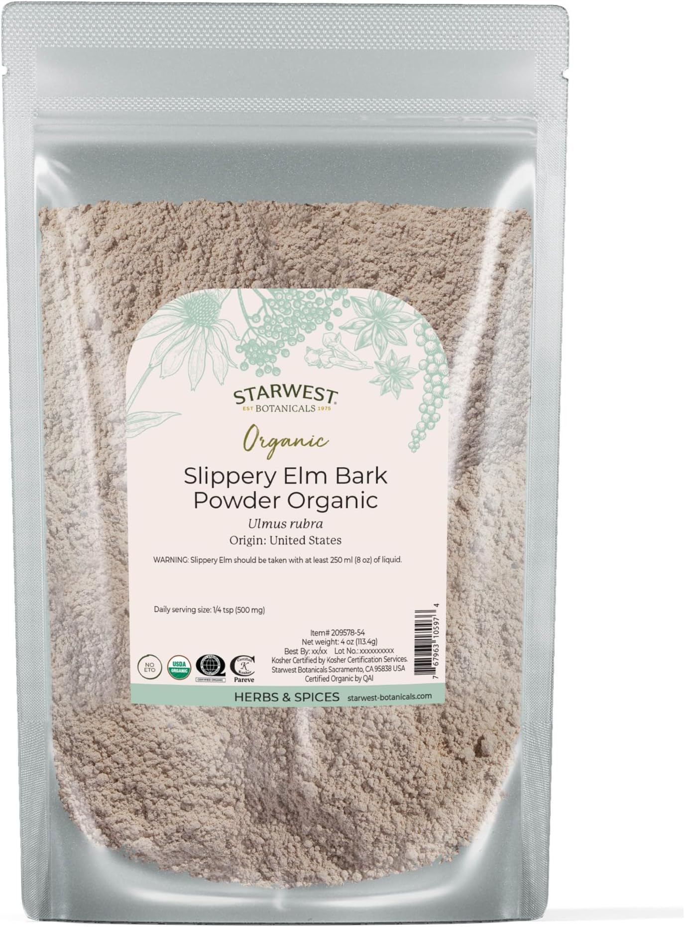 Organic Slippery Elm Bark Powder