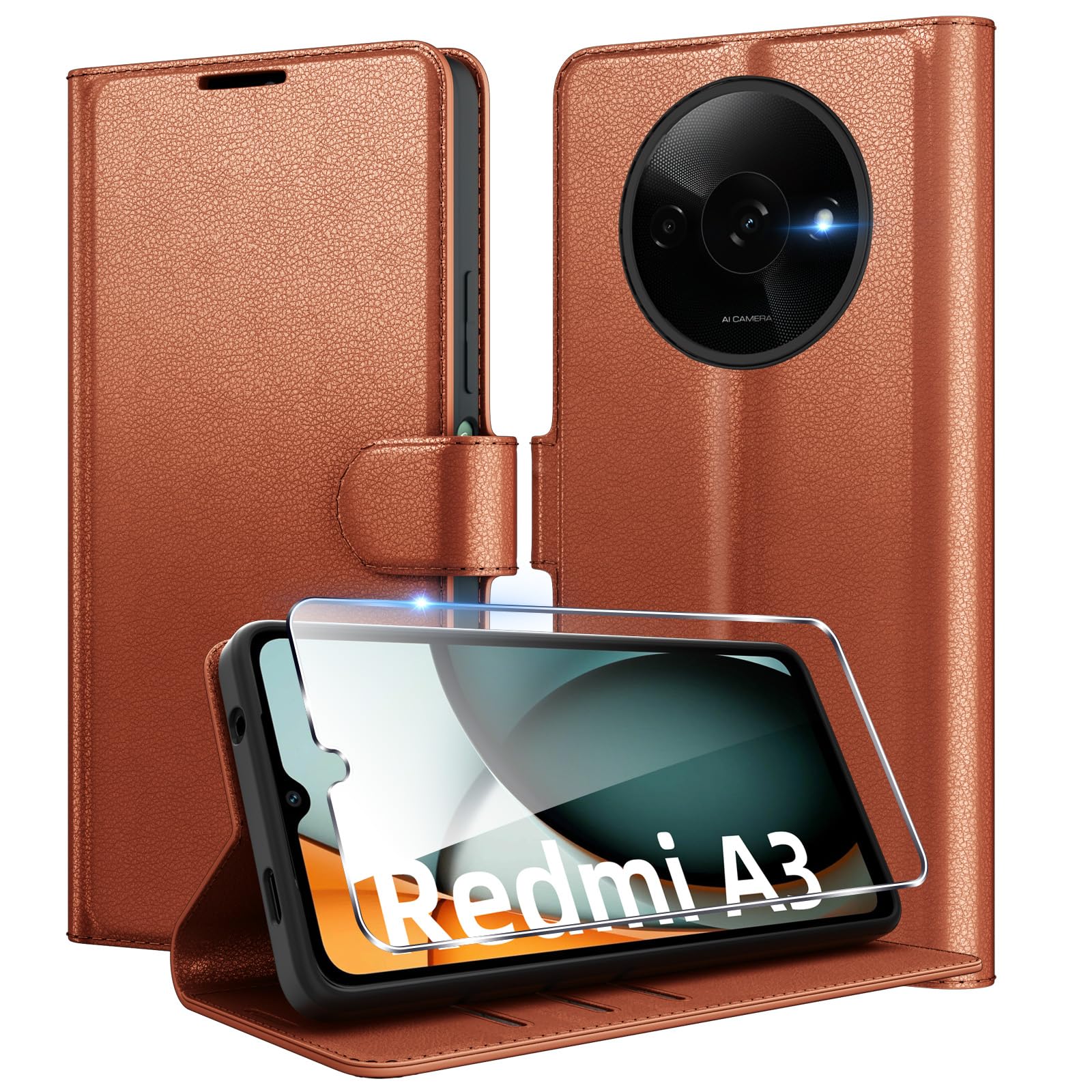 Custodia a portafoglio in pelle di lusso Porta carte di credito con blocco RFID Flip Folio Book Custodia antiurto per iPhone Samsung OPPO Huawei Redmi Xiaomi acquista in modo economico - spedizione