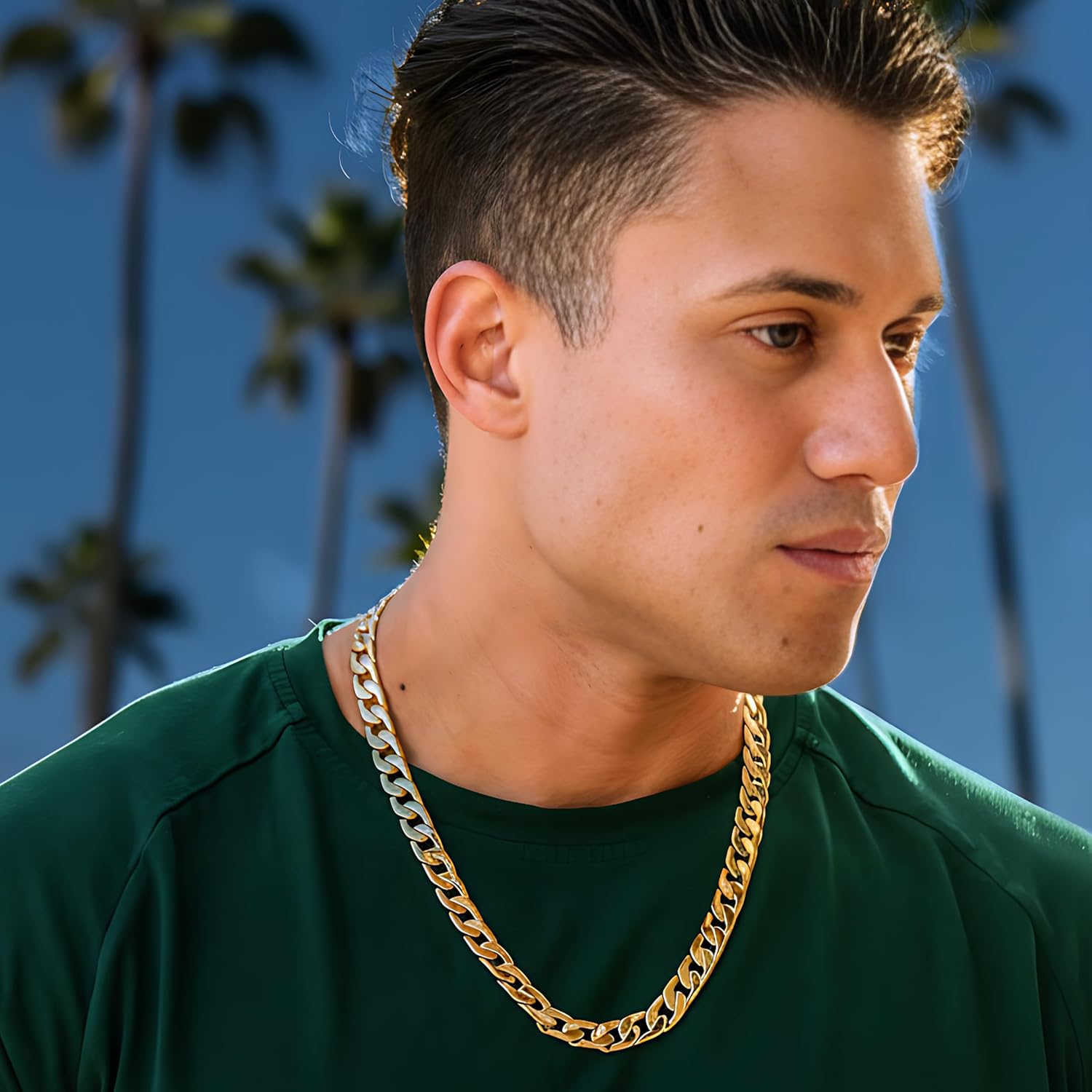 LIFETIME JEWELRY 11.5mm Flat Cuban Link Chain Necklace for Men 24k Real Gold Plated (24 inches, Gold) - Image 9