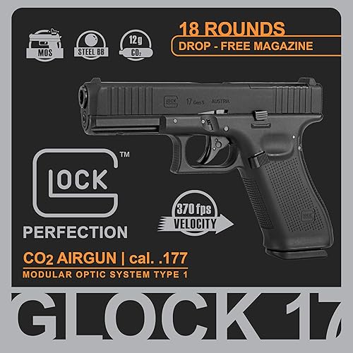 Miniatura 5 de Glock 17 Gen 5 MOS Blowback Pistola BB calibre .177, color negro