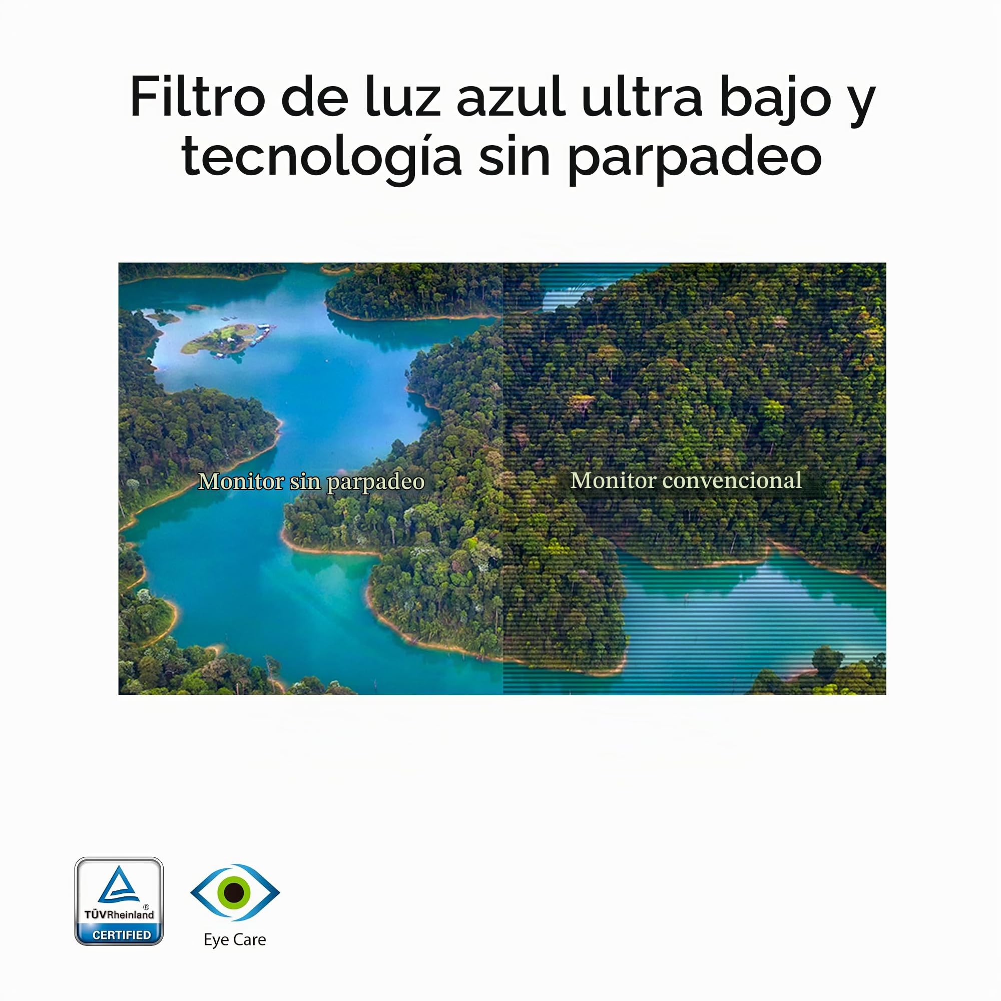 ASUS VZ279HG-W - Monitor Eye Care Gaming de 27", Full HD (1920 x 1080), IPS, 99% sRGB, sin Marco, 120 Hz, 1 ms, Adaptive-Sync, Eye Care Plus, Filtro de luz Azul, sin parpadeos, montable en Pared