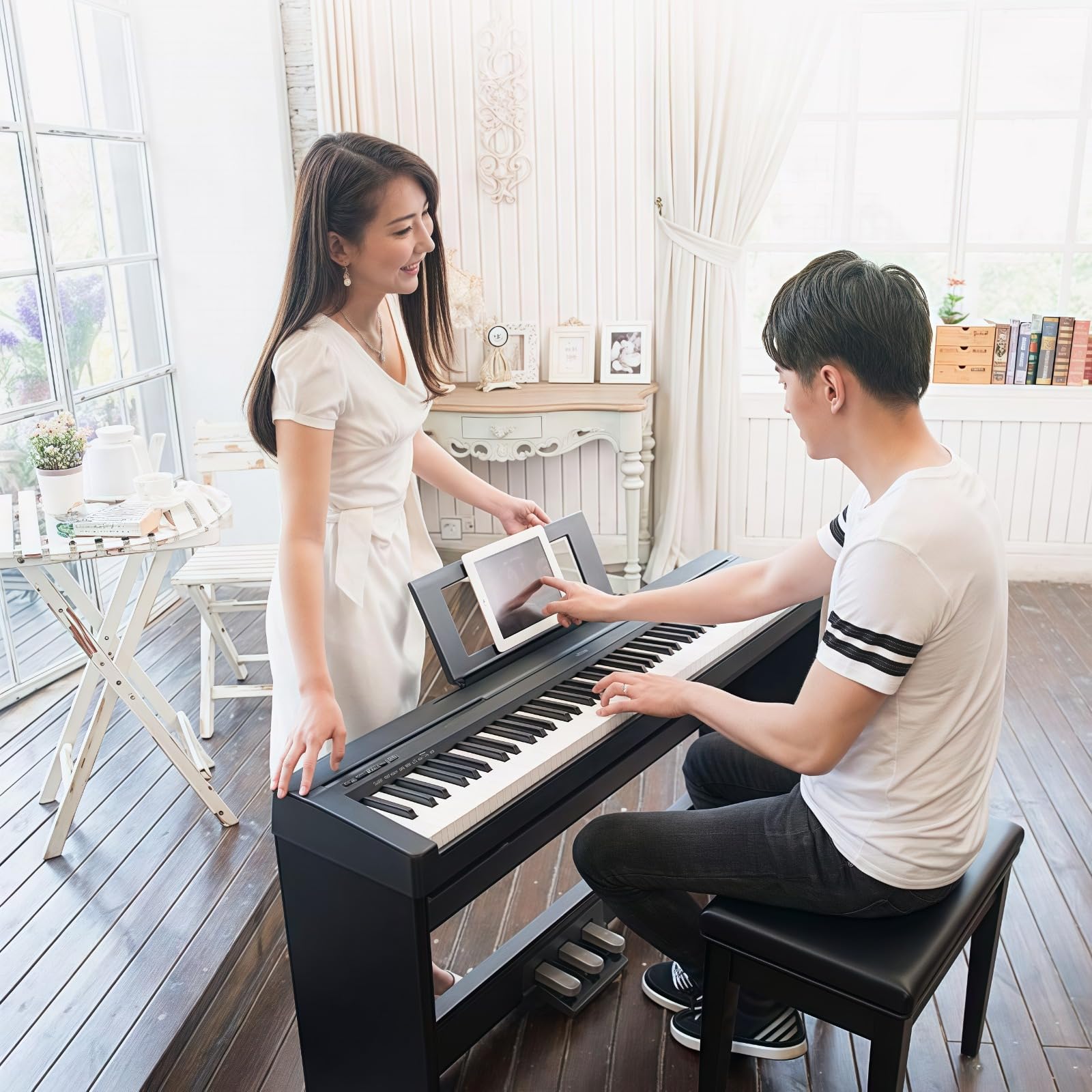 Porte-partitions De Piano,Support De Partition Universel pour Clavier Numérique,Plateau Antidérapant Stable, Accessoires Musicaux Multi,modèles pour Pratique Domestique Et Studio Musical