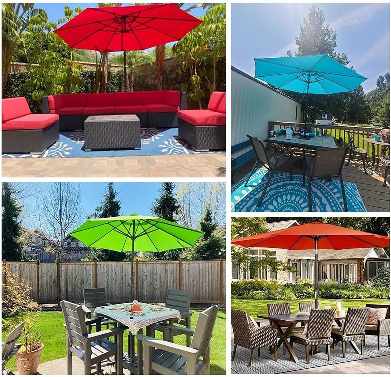 Auvent de Remplacement Pour Parasol Déporté 2m/2,7m/3/3.5m, Toile de Rechange Pour Parasol Déporté 6 Ribs/8 Ribs, Housse De Rechange Pour Parasol de Jardin Terrasse Plage(Chameau,3.0M/6 arms)