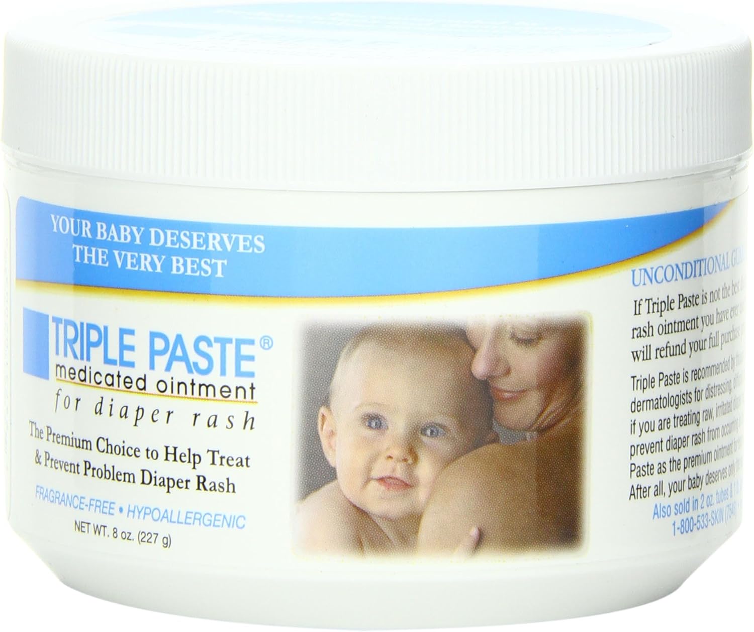 Triple Paste Medicated Ointment for Diaper Rash, 8 oz. Baby