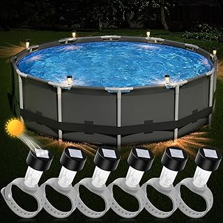 Nalacal 6 Pack Solar Pool Lights For Framed Above Ground Pools