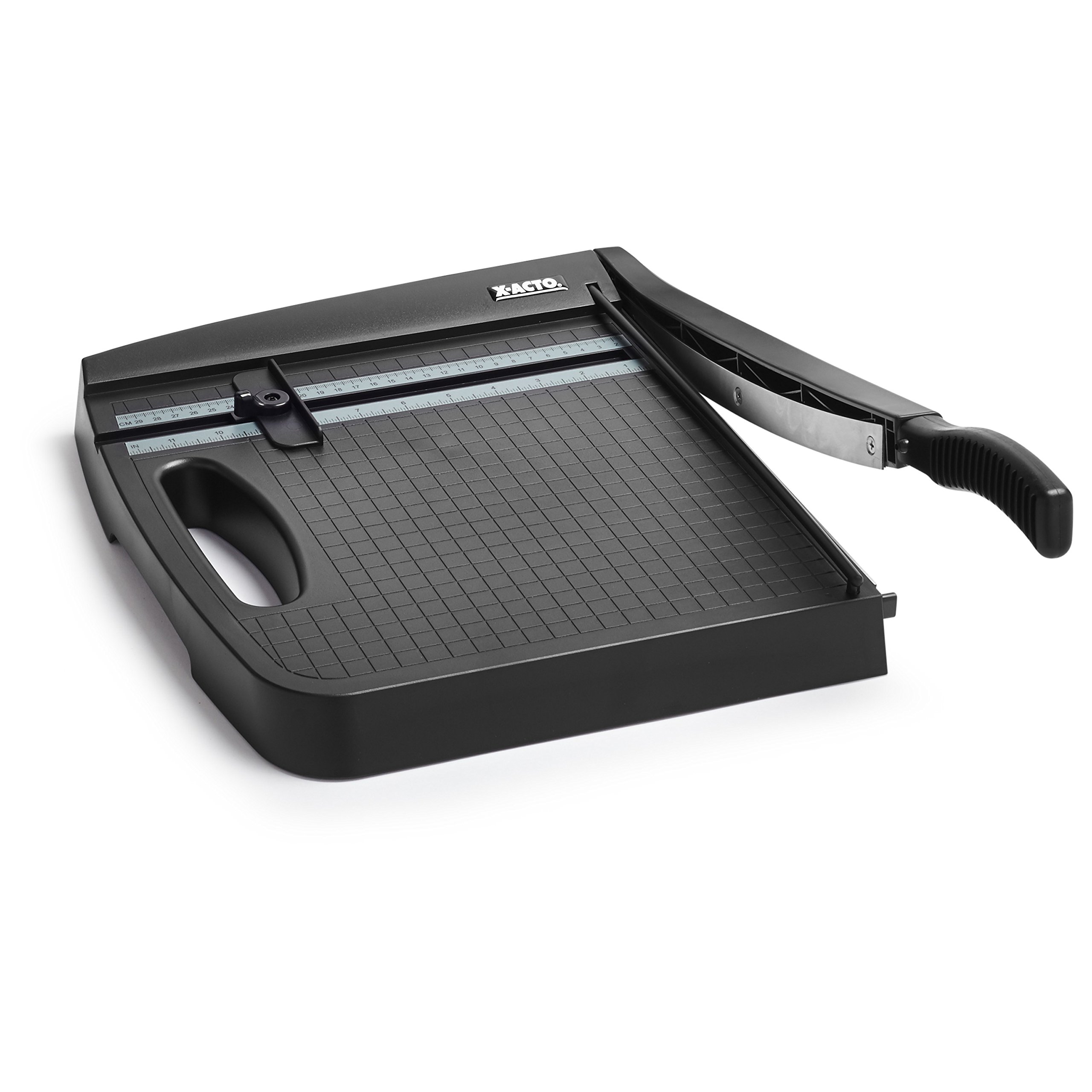 X-Acto 12-Inch Guillotine Paper Trimmer - Cuts 10 Sheets, Self-Sharpening Blade, Built-in Handle & Safety Guard