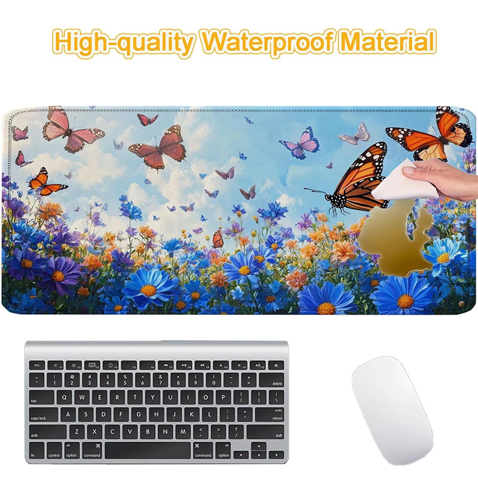 Tappetino Mouse 900x450mm | Superficie Ultra-Liscia, Farfalla 0-z338