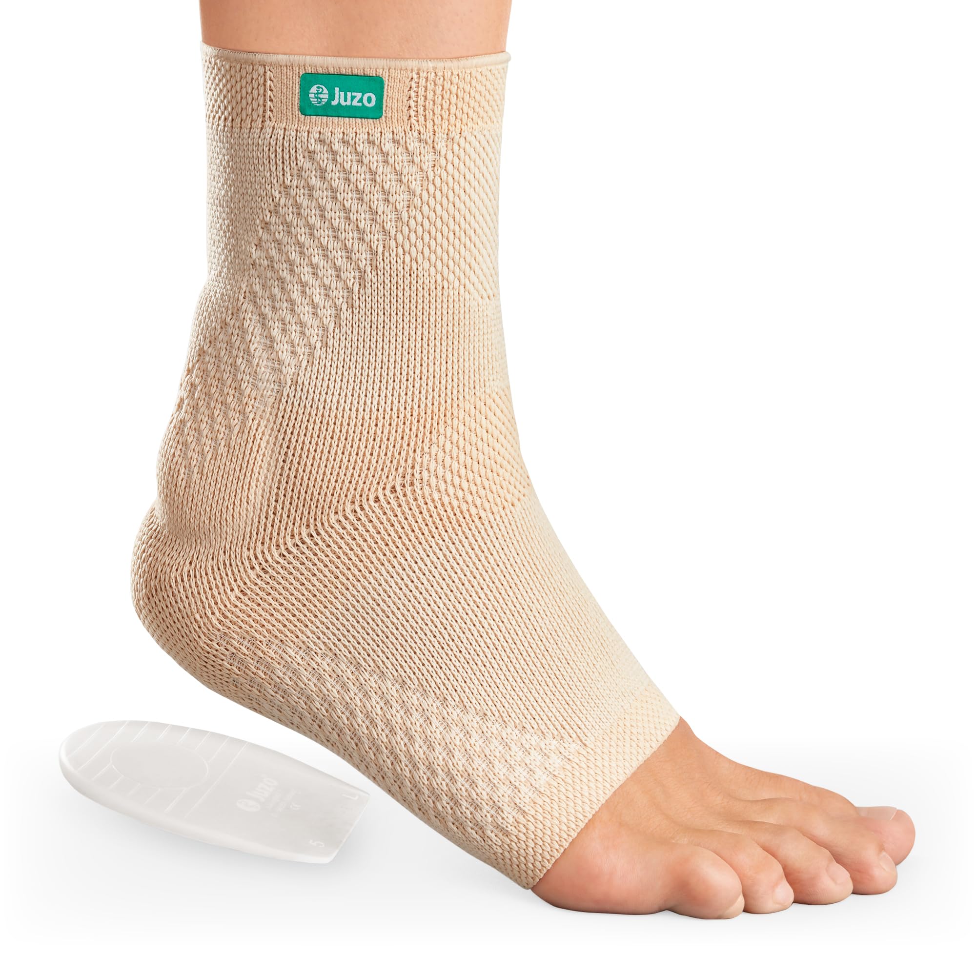 Juzo JuzoFlex Achill Xtra, Achillessehnenbandage zur Entlastung bei Achillessehnenentzündung, mit Silikonpelotte & Kompression, atmungsaktiv & hautfreundlich, inkl. 2 Fersenkeilen, beidseitig tragbar