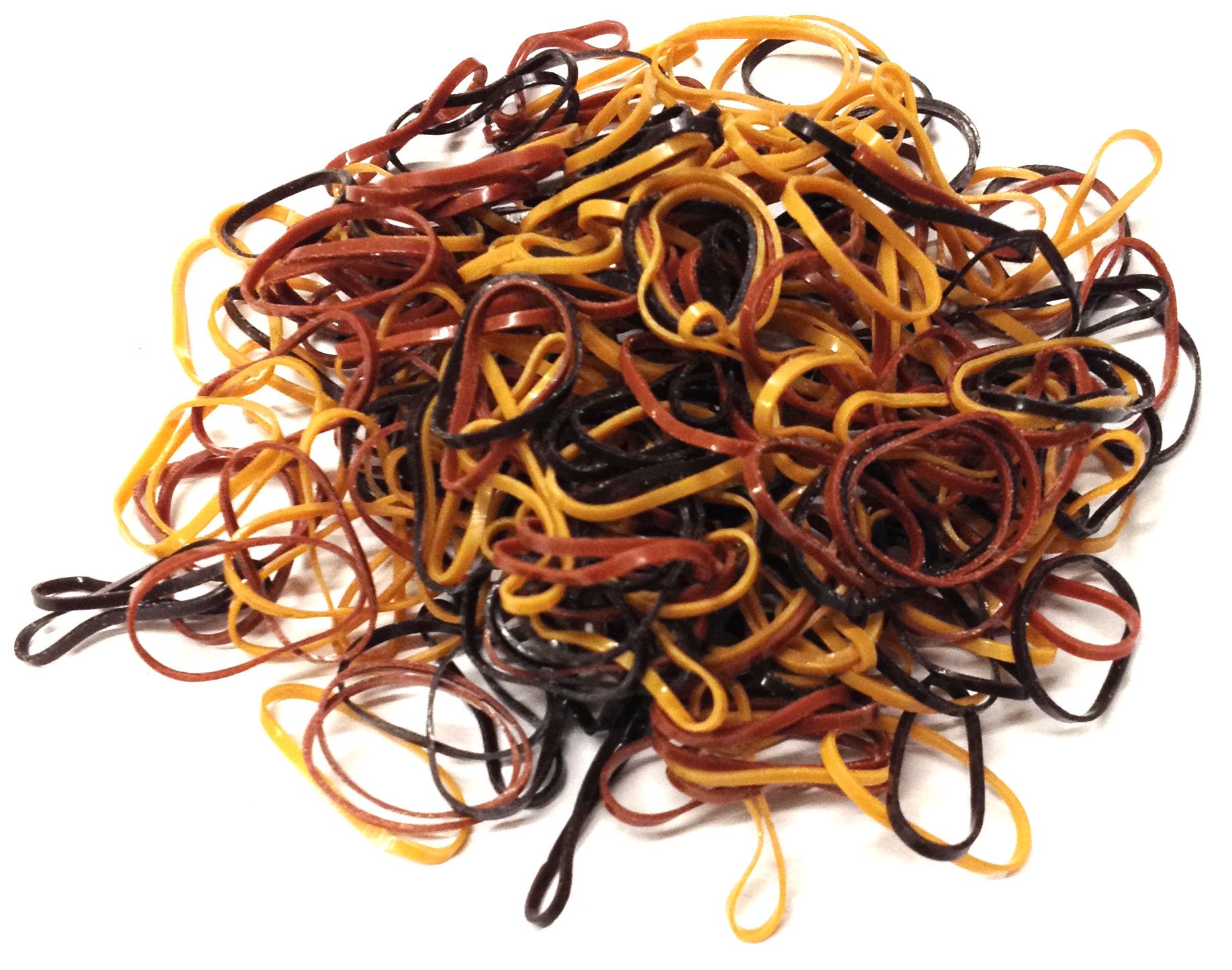 Allsorts® Pack of 250 Small Mini Hair Braiding Elastics Polyurethane Bands for Dreads Braids (Brown Tones)