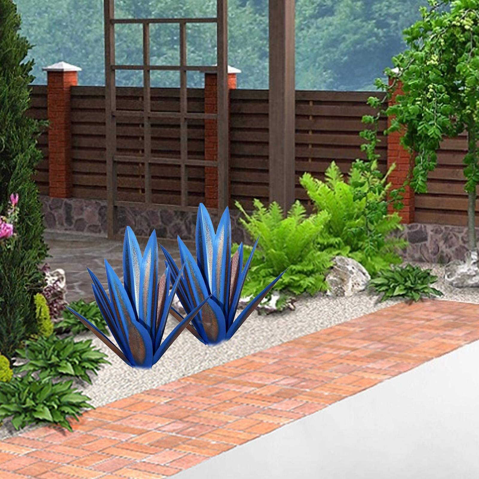 Tequila Scultura Rustica Fai da Te Metallo Agave Pianta Giardino Arte da Giardino, Scultura Arte Giardino Prato Decorazione per Pavimento