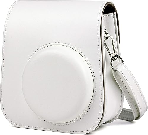 Miniatura 2 de Epicgadget Funda para cámara instantánea Fujifilm Instax Mini 11, funda de PU con correa extraíble para cámara Fujifilm Instax Mini 11 (blanco)