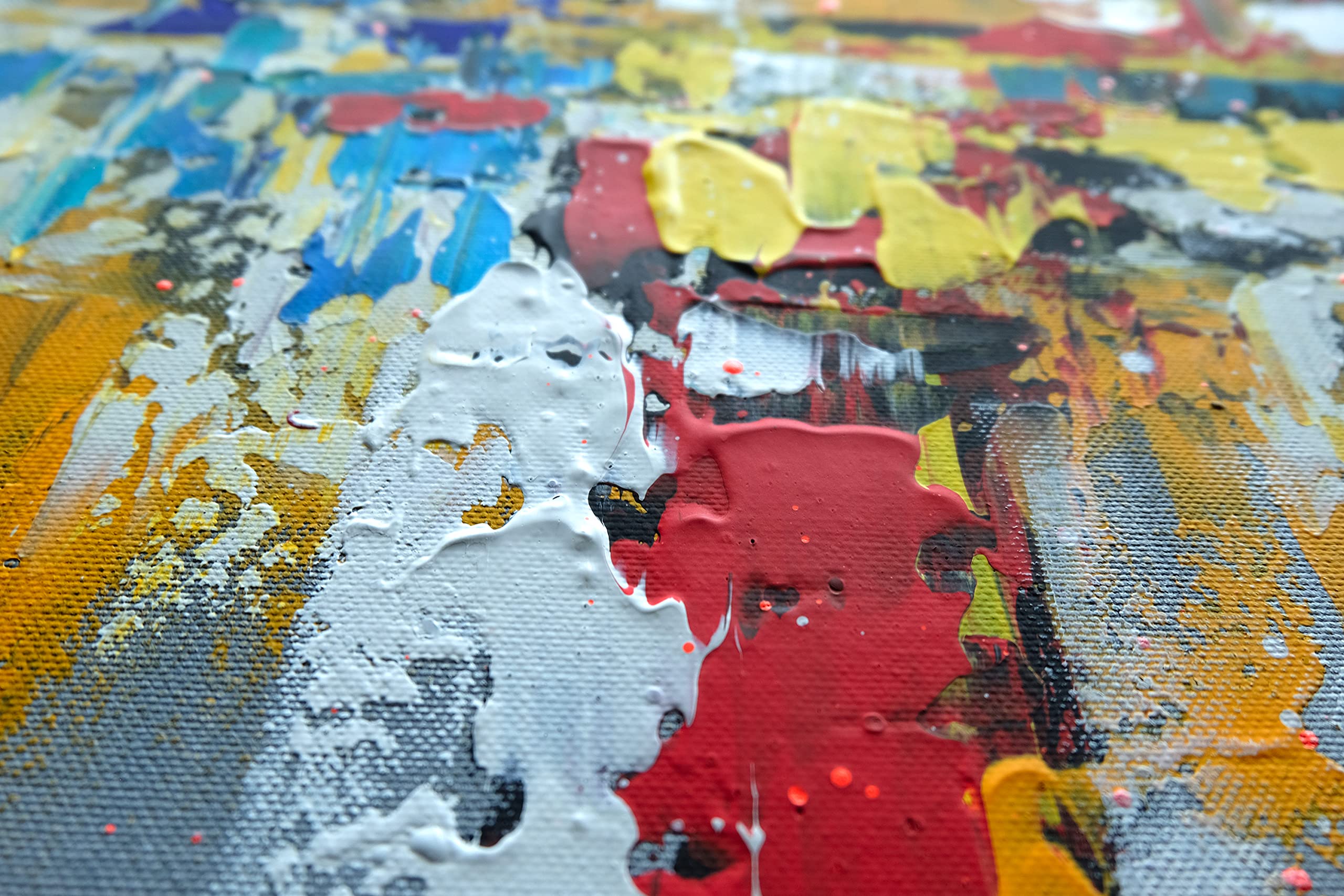 Monica Mirafiori I 90x90 cm I Tableau Peint à la Main I Modèles Tableau I Peintre Moderne I Tableaux Peintures I Toile sur Cadre en Bois
