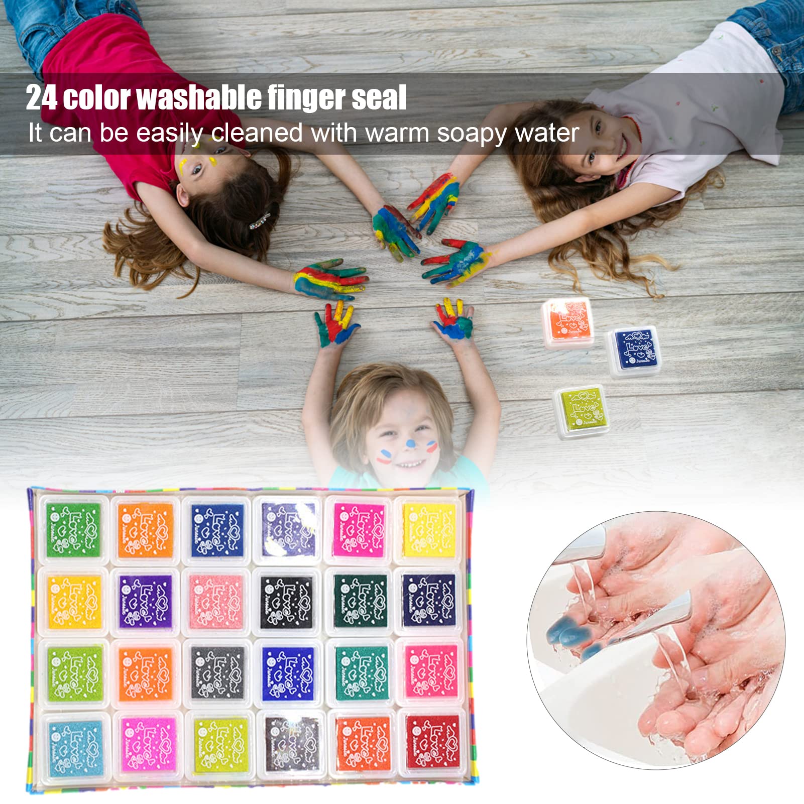 Lot de 5 tampons pour tampons, 24 couleurs, tampons d'encre dégradés, tampons d'encre lavables pour bricolage, scrapbooking, loisirs créatifs, cartes de timbre Retorno