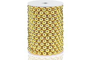 Gold Party Beads: Craft String Pearls 10MM Pearl Bead Garland