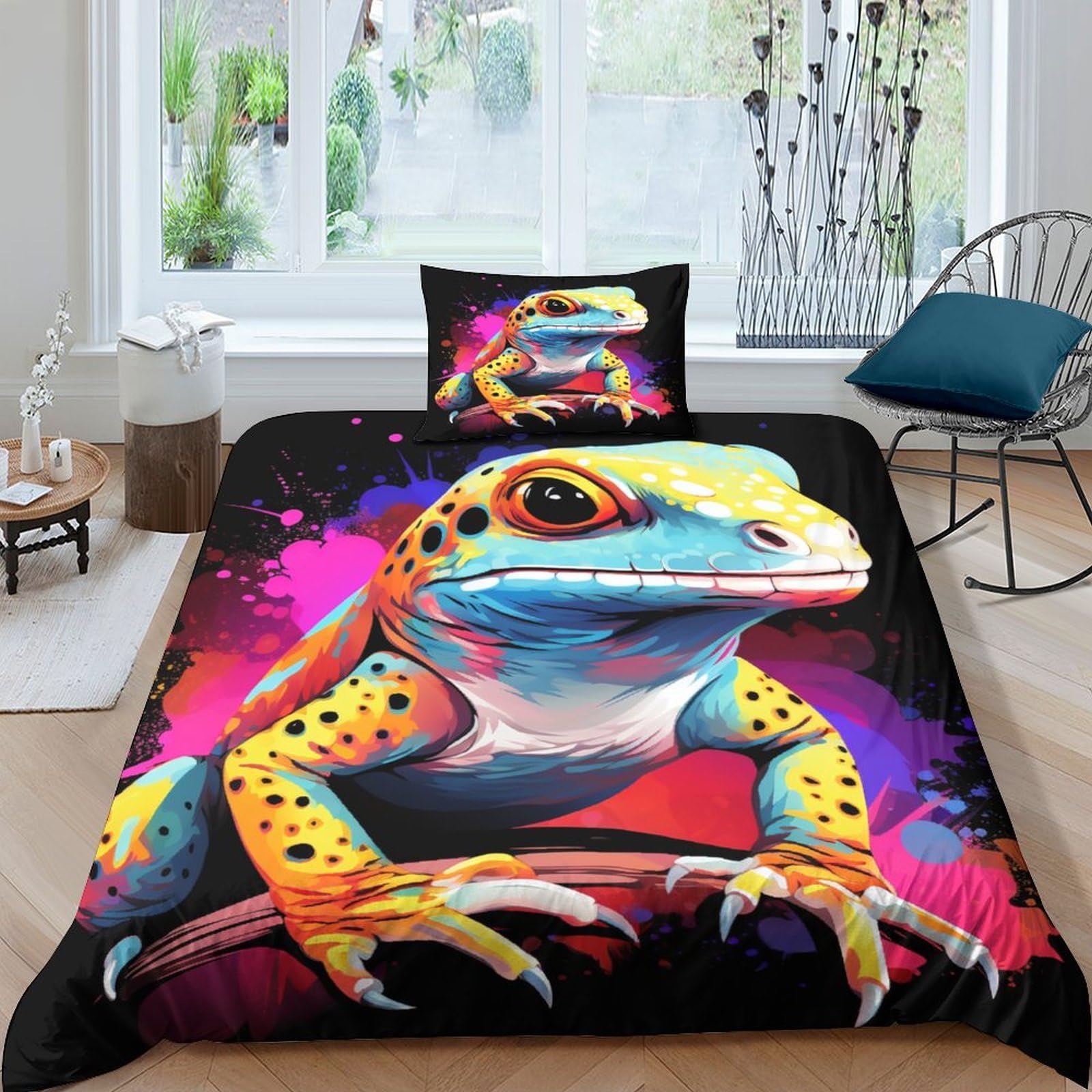 Housse de couette grenouille 3D finie la transpiration nocturne avec cette parure de lit douce