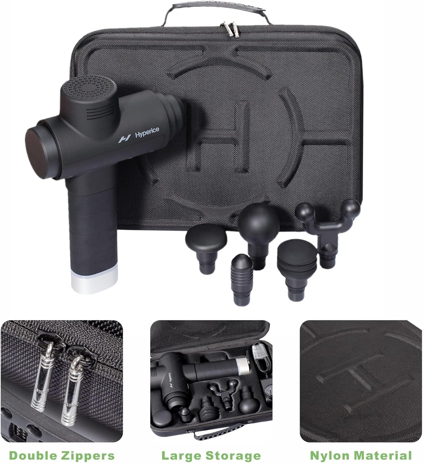 Carrying Case for Hypervolt 2 Pro/Hypervolt Plus Travel Storage Organizer Hard Shell Bag Massage Gun Device Holder