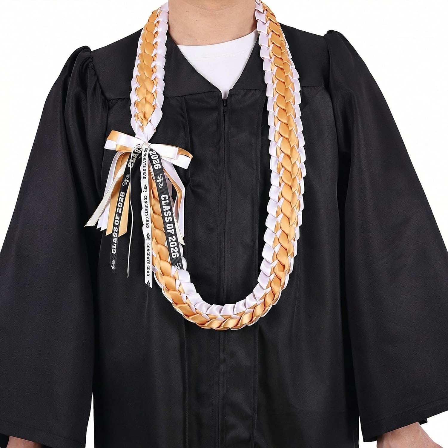 Graduation Leis 2026 Graduation Ribbon Lei graduation necklace Graduation Leis Class of 2026 Graduation gift Braided necklace for men and women party accessories