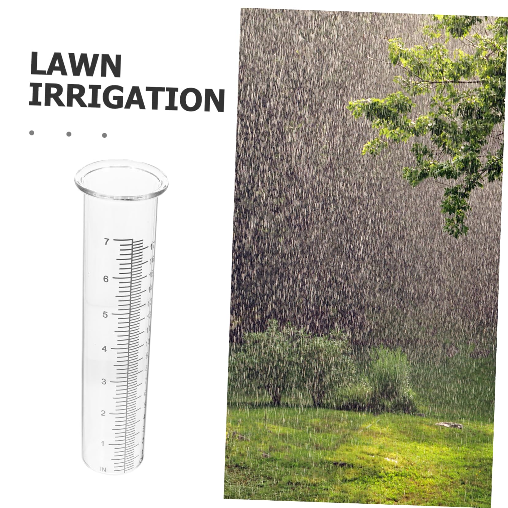 GALPADA 7 Inch Jumbo Rain Gauge Replacement Tube Outdoor Weather Rain Measure Tube for Lawn Garden