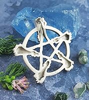Vista 6 de Woot & Hammy Five Witch's Brooms or Besoms Pentacle Pendant, 100% Sterling Silver, Handmade