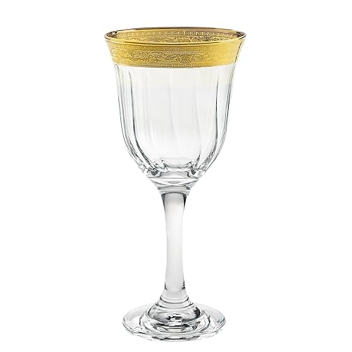 Lorren Home Trends Red Wine Set of 6 Melania Collection