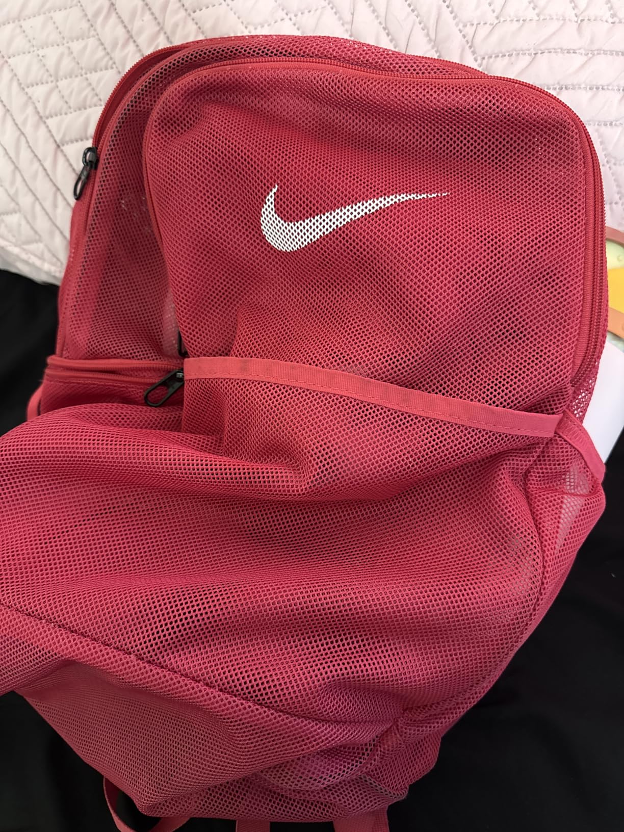 nike brasilia mesh backpack red