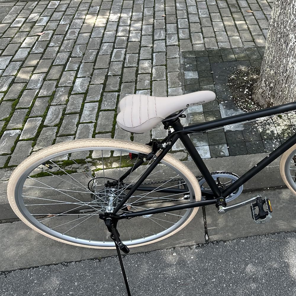 TentHome Rennrad Sattel – Leder PU, Ergonomisch, 26x14 Cm, Für MTB, Touren & City, Uni, Weiß TentHome Rennrad Sattel – Leder PU, Ergonomisch, 26x14 Cm, Für MTB, Touren & City, Uni, Weiß
