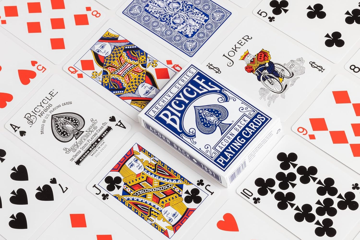Bicycle Archive Series Acorn Back 1891 Playing Cards, Poker Size Standard Index image 4