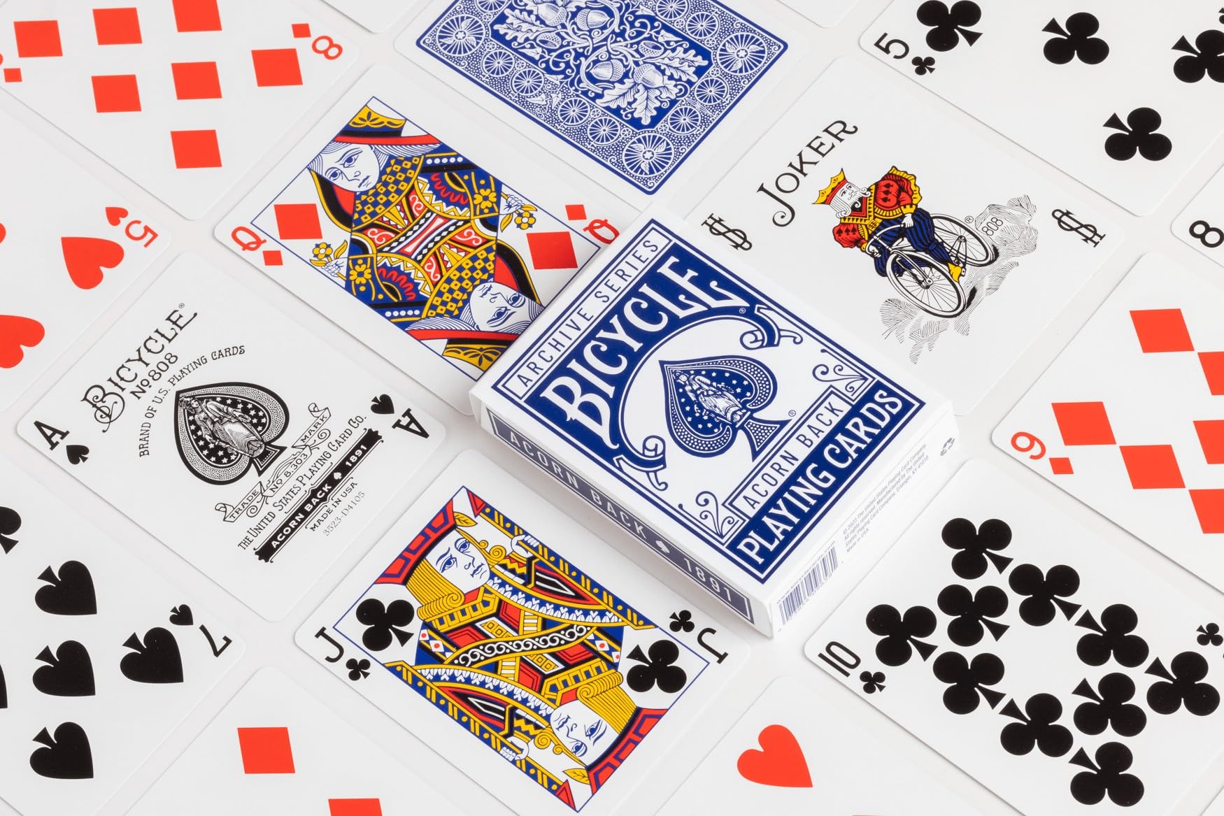 Amazon.com: Bicycle Archive Series Acorn Back 1891 Playing Cards