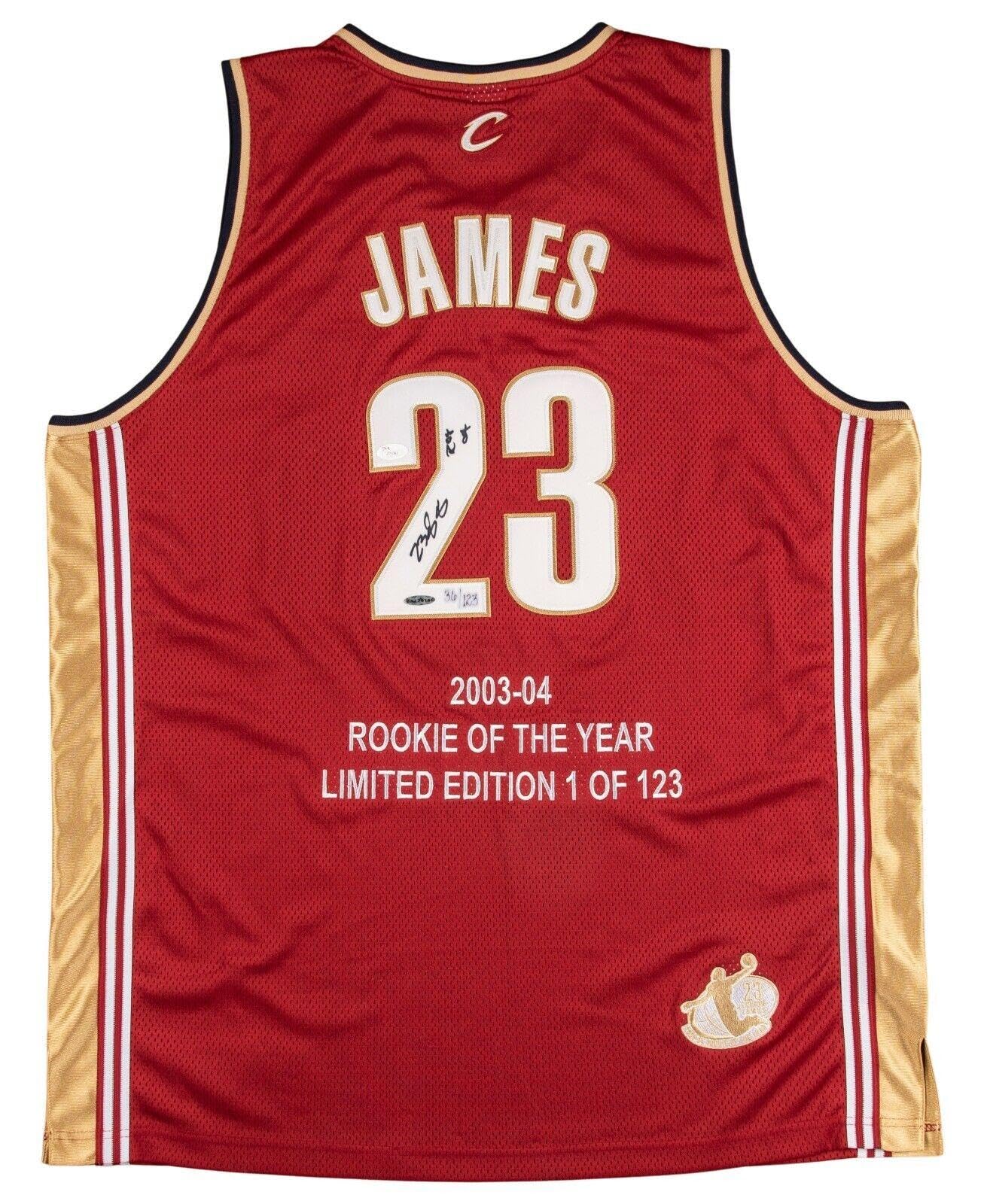 lebron james rookie of the year jersey
