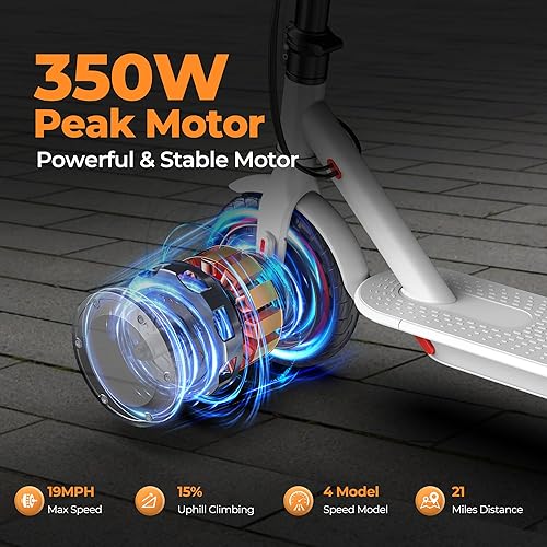 Miniatura 2 de MAXSHOT Scooter eléctrico para adultos, neumáticos de 8.51014 pulgadas, 1922 mph, motor de 350 W500 W, rango de 21-28 millas, plegable con doble
