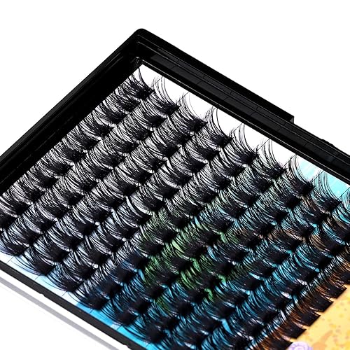 Miniatura 3 de 120 pestañas postizas individuales disponibles de 0.314 a 0.78 pulgadas, hechas a mano, rizo D, tallo ancho, aspecto dramático, volumen de pestañas,