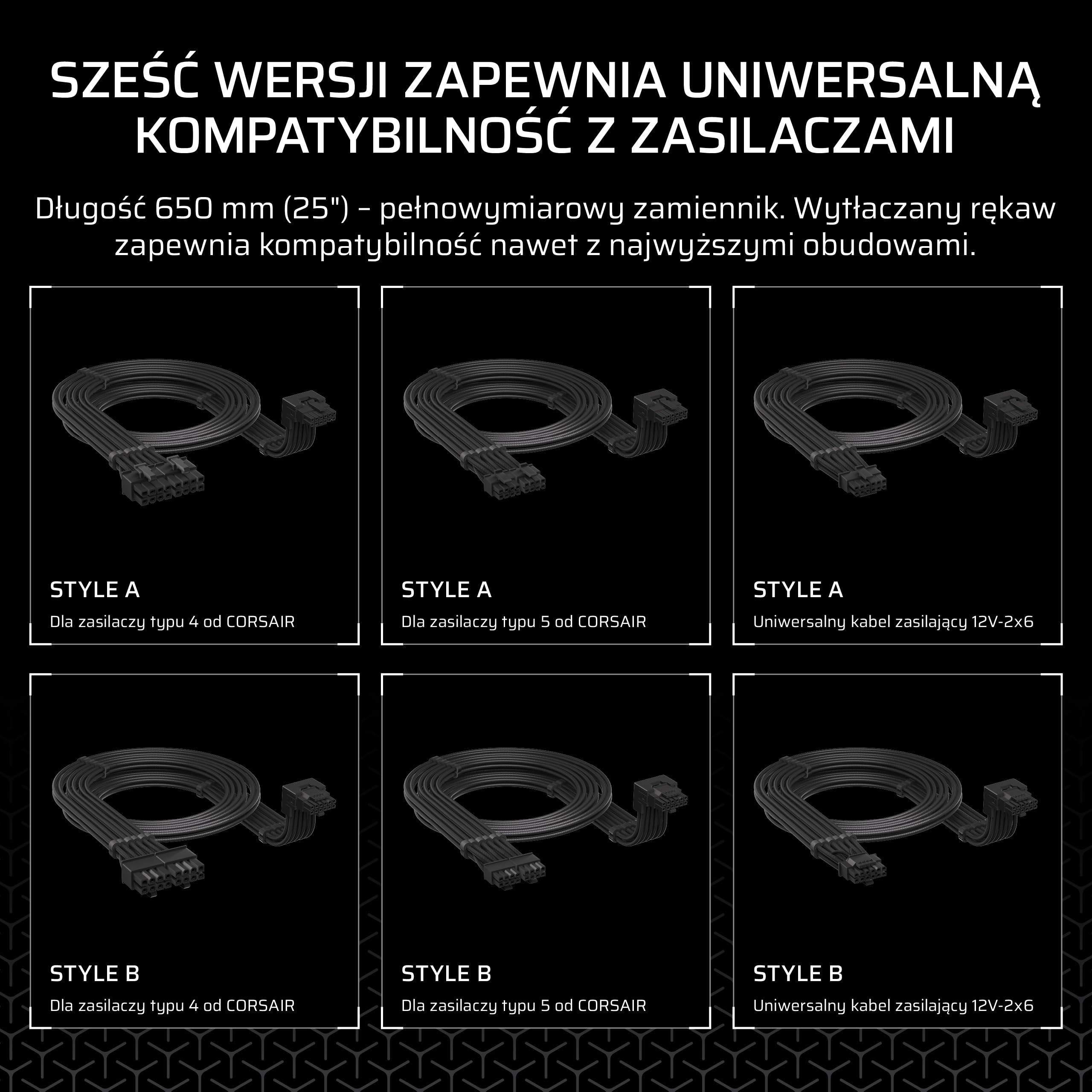CORSAIR Typu 5 PSU 90° 12V-2x6 Przewód Zasilający do Karty Graficznej – Dla Kart Graficznych NVIDIA GeForce RTX, Łatwe Podłączanie, Ultra-Elastyczne, Ochrona Termiczna – Styl A