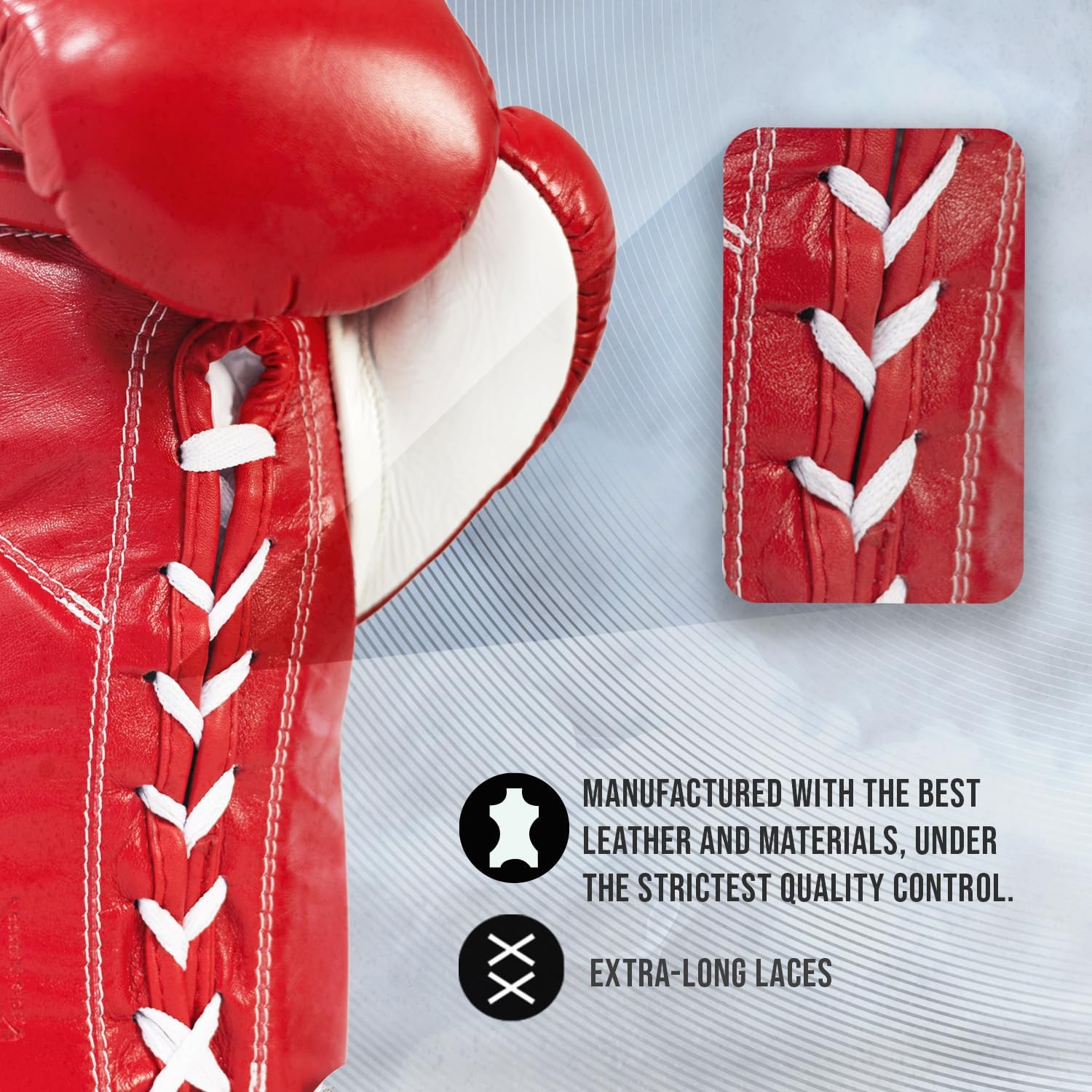 CLETO REYES Professional Competition Boxing Gloves for Men and Women, Leather and Horsehair, MMA, Kickboxing, Muay Thai, Lace Up