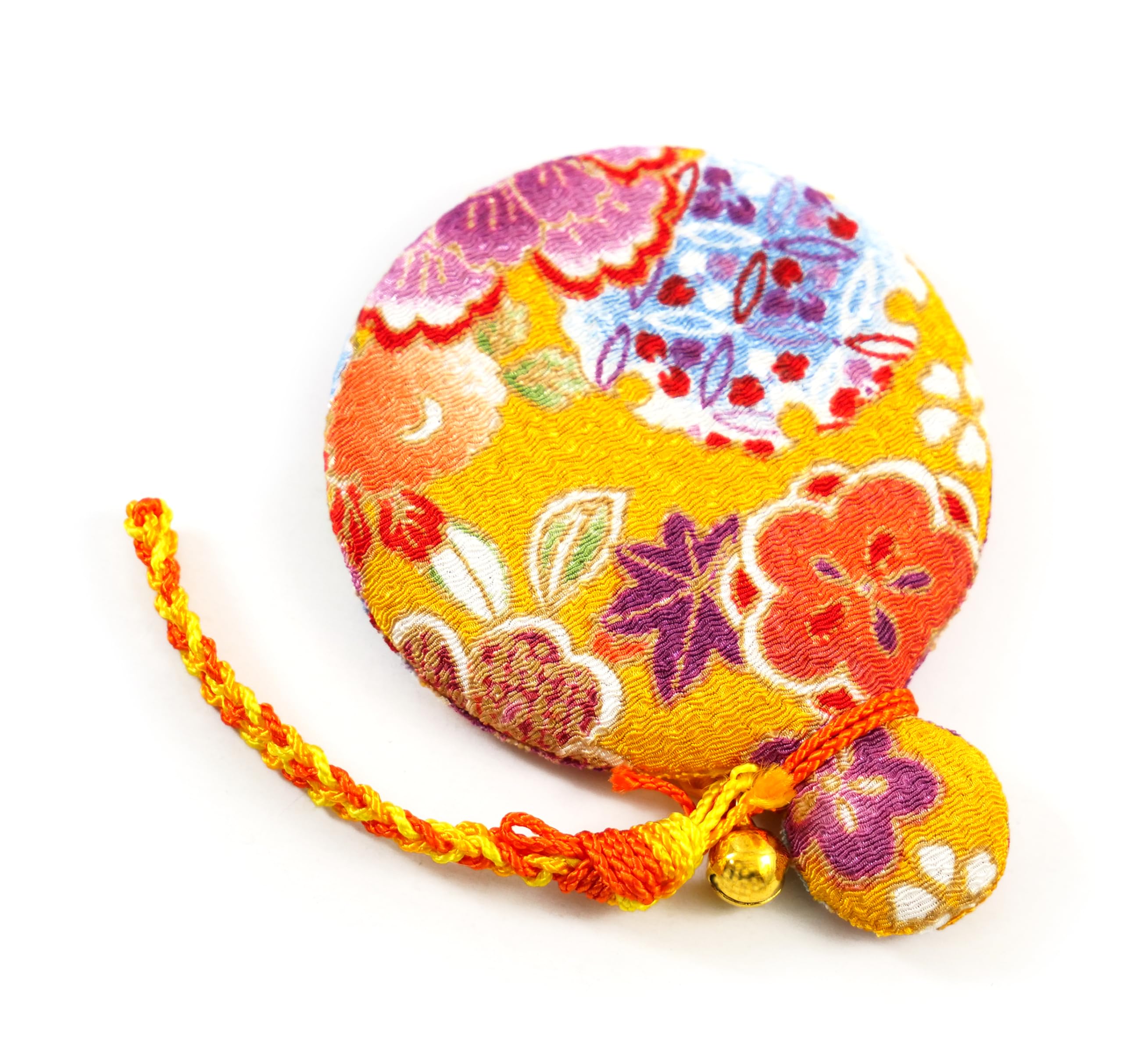 Yamabuki Floral Crepe Compact Mirror