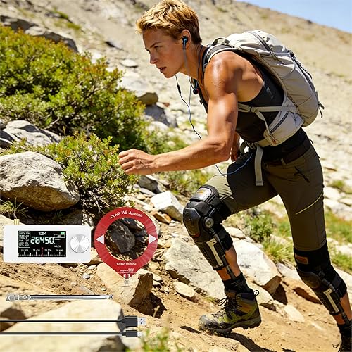 Miniatura 5 de Portable DSP Radio Receiver - 1.9" IPS Screen AM FM with Headphone Amplifier, Rechargeable Mini Pocket Radio for Hiking Camping Walking (White)