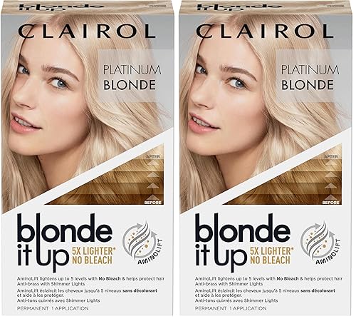 Clairol Blonde It Up Permanent Hair Dye, Platinum Blonde Hair