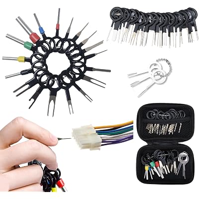 41 PCS Terminal Removal Tool Kit, Depinning Tool Pin Removal Tool, Pin Extractor Removal Tool Kit, Electrical Tools Wire Connector Pin Release Terminal Ejector Kit for Automotive, Home Appliance