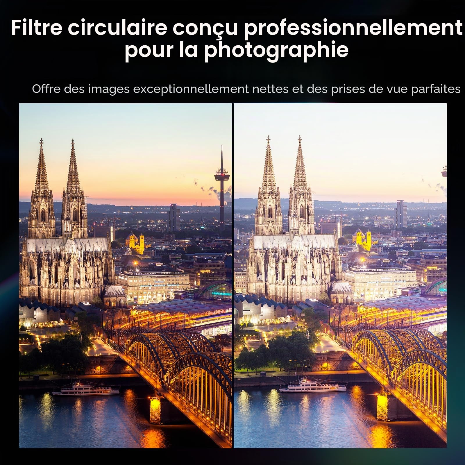 Rollei F:X Pro Soft GND 8 Filtre Rond à dégradé de Gris avec Anneau Rotatif pour régler Le dégradé Le Long de l'axe de Rotation Idéal pour la Photographie de paysages et d'architecture (67 mm)