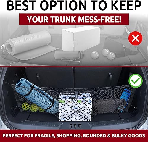 Miniatura 5 de Red de carga de malla para maletero estilo sobre para Ford Explorer Base ST XLT 2020-2024 – Accesorios de coche – Organizadores y almacenamiento de