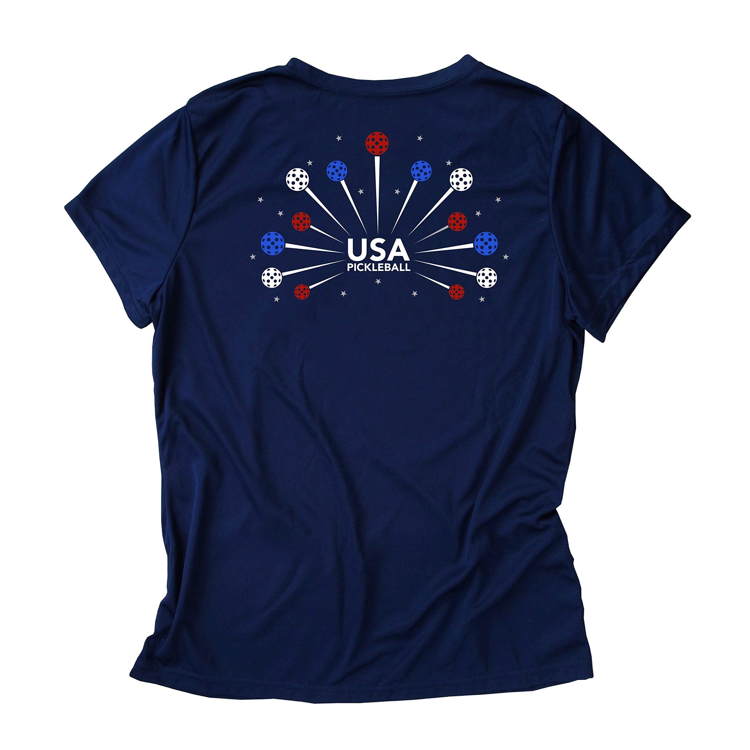 Patriotic Pickleball Ladies Performance T-Shirt
