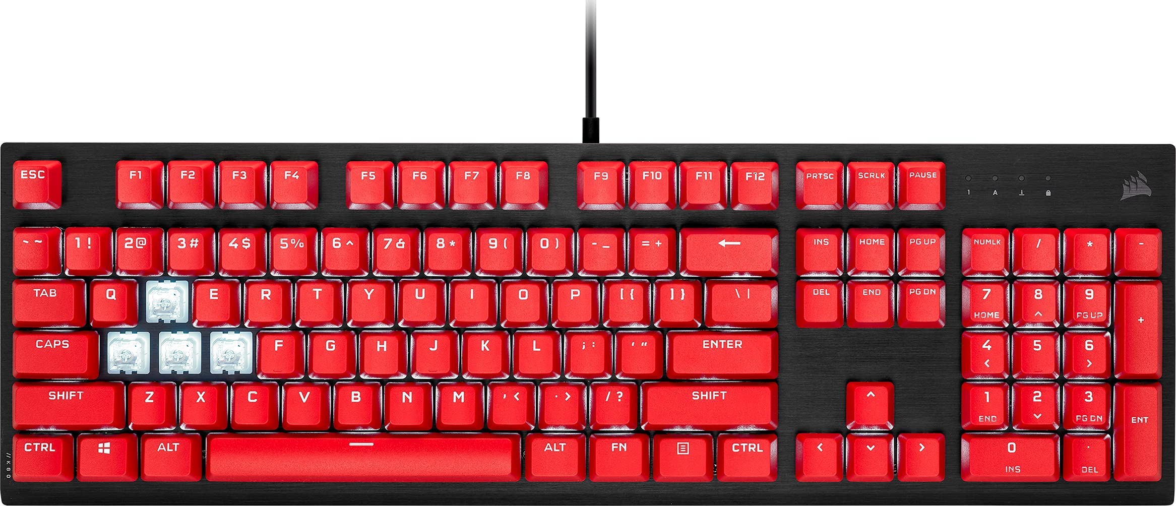 Corsair Kit de Mod de Touches PBT Double-Shot Pro (Touches PBT à Double tir, compatibilité Standard de la rangée inférieure, Surface texturée, Murs de 1,5 mm d'épaisseur avec Police rétroéclairée