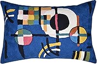 Vista 2 de Lumbar Kandinsky - Funda de almohada moderna intuitiva de mediados de siglo, funda de almohada abstracta de óxido, funda de almohada contemporánea